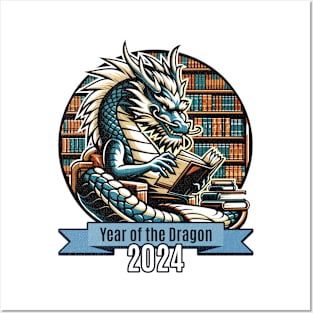 Dragon in the Library - Year of the Dragon - 2024 Posters and Art